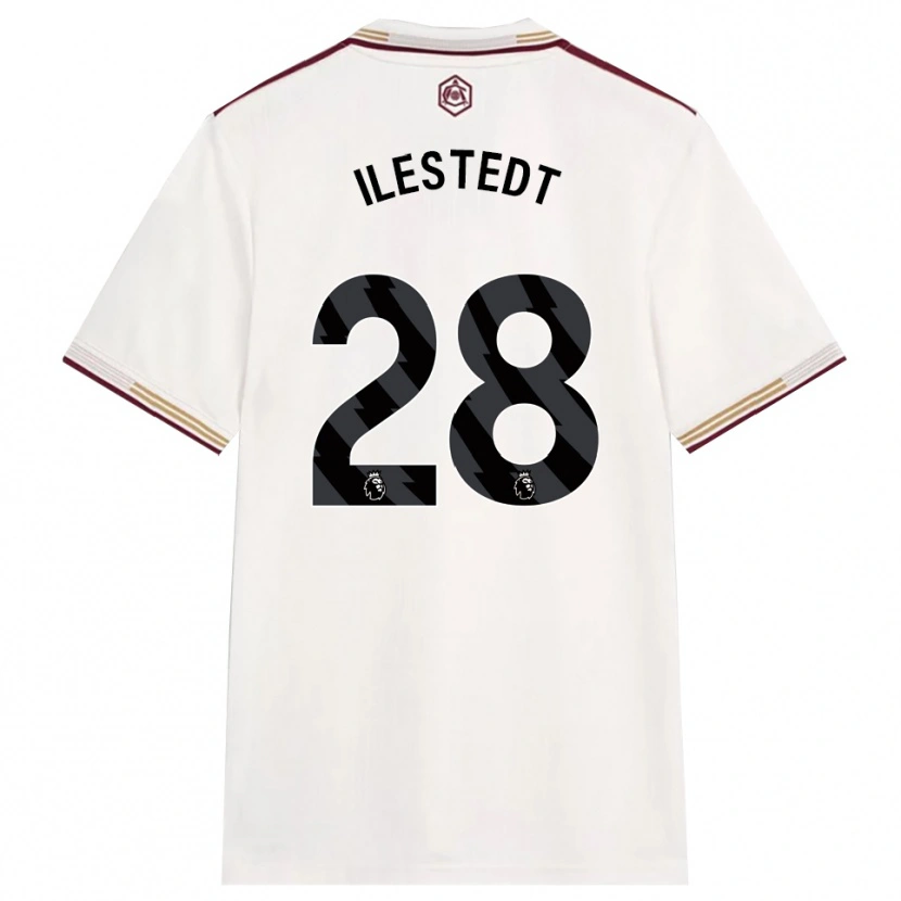 Danxen Barn Amanda Ilestedt #28 Benvit Vinröd Tredjesatsen Matchtröjor 2025/26 Tröjor T-Tröja