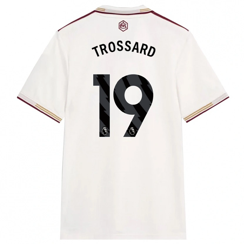 Danxen Barn Leandro Trossard #19 Benvit Vinröd Tredjesatsen Matchtröjor 2025/26 Tröjor T-Tröja