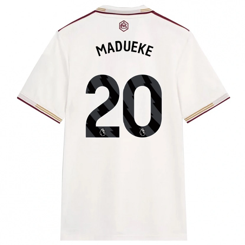 Danxen Barn Noni Madueke #20 Benvit Vinröd Tredjesatsen Matchtröjor 2025/26 Tröjor T-Tröja