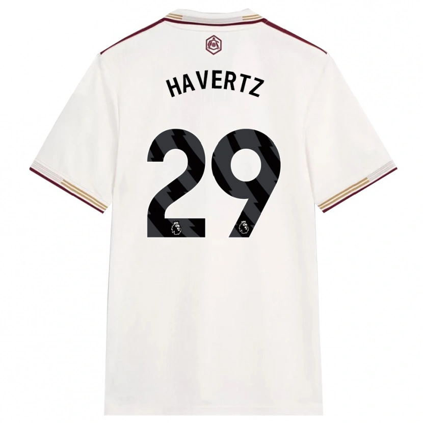 Danxen Barn Kai Havertz #29 Benvit Vinröd Tredjesatsen Matchtröjor 2025/26 Tröjor T-Tröja