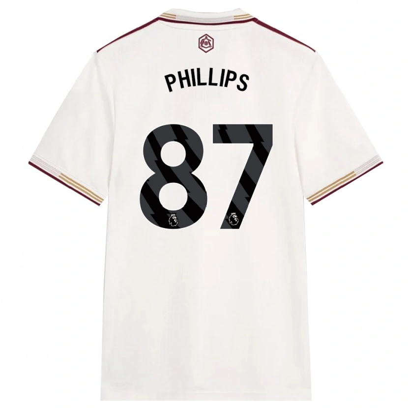 Danxen Barn Bowen Phillips #87 Benvit Vinröd Tredjesatsen Matchtröjor 2025/26 Tröjor T-Tröja