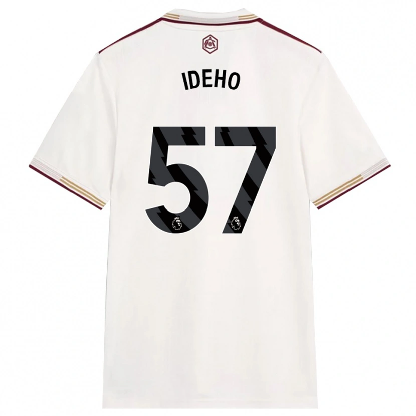 Danxen Barn Joel Ideho #57 Benvit Vinröd Tredjesatsen Matchtröjor 2025/26 Tröjor T-Tröja