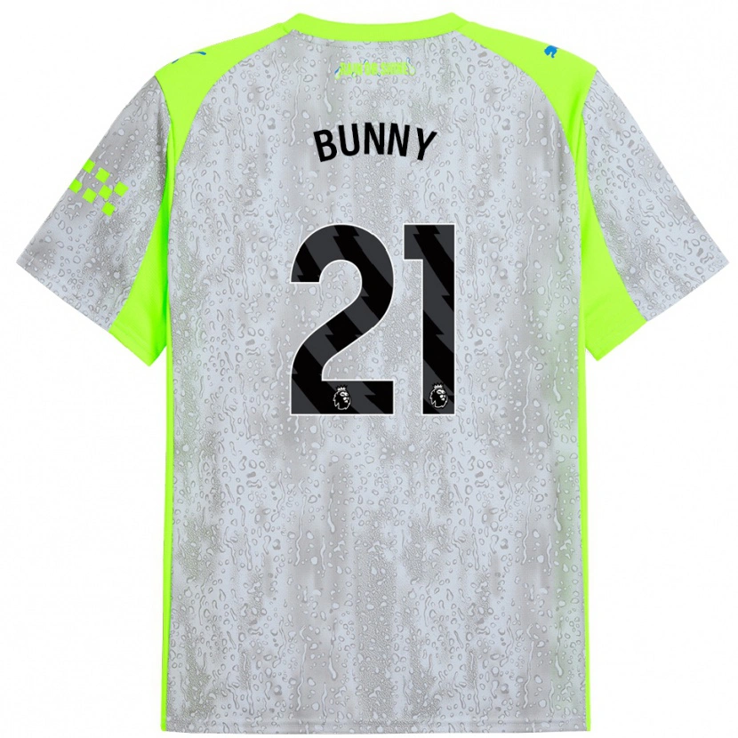 Danxen Barn Khadija Shaw #21 Grå Gul Tredjesatsen Matchtröjor 2025/26 Tröjor T-Tröja