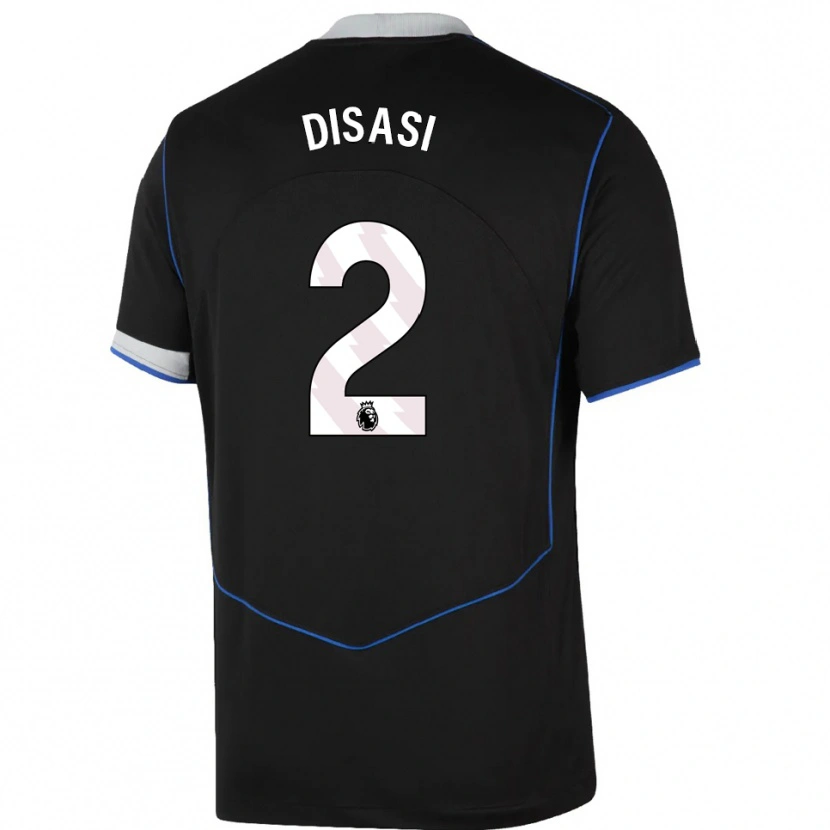 Danxen Barn Axel Disasi #2 Svart Blå Silver Tredjesatsen Matchtröjor 2025/26 Tröjor T-Tröja