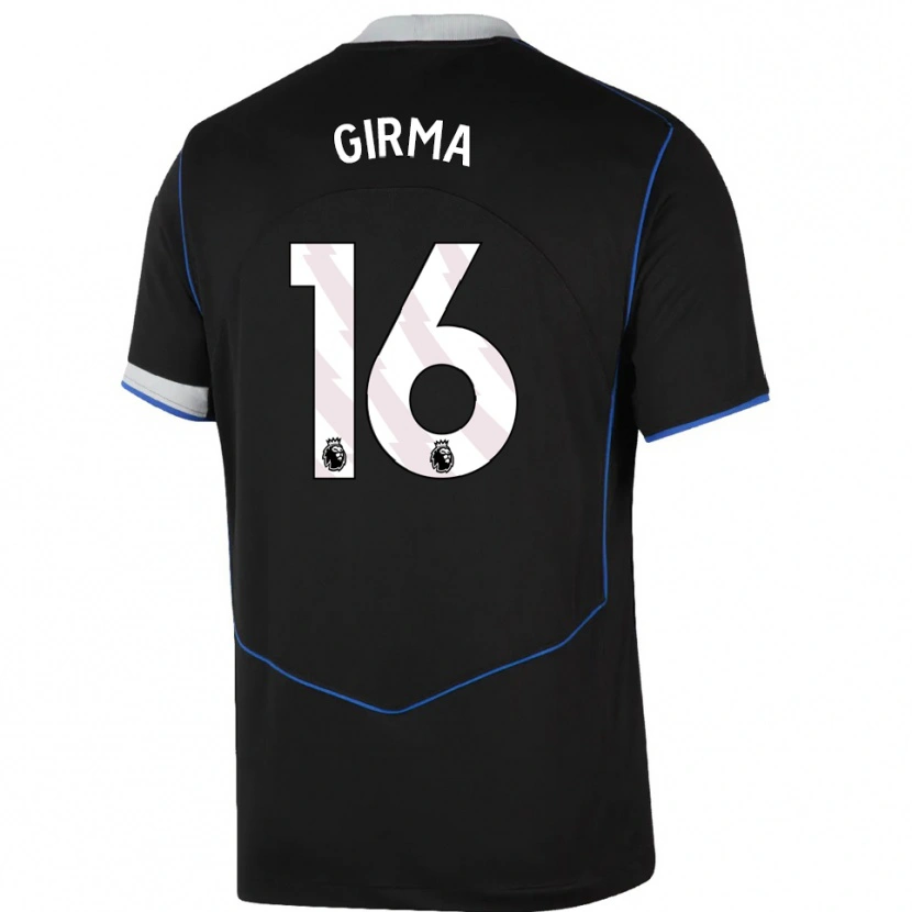 Danxen Barn Naomi Girma #16 Svart Blå Silver Tredjesatsen Matchtröjor 2025/26 Tröjor T-Tröja