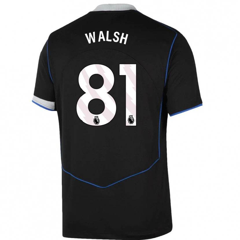 Danxen Barn Reggie Walsh #81 Svart Blå Silver Tredjesatsen Matchtröjor 2025/26 Tröjor T-Tröja