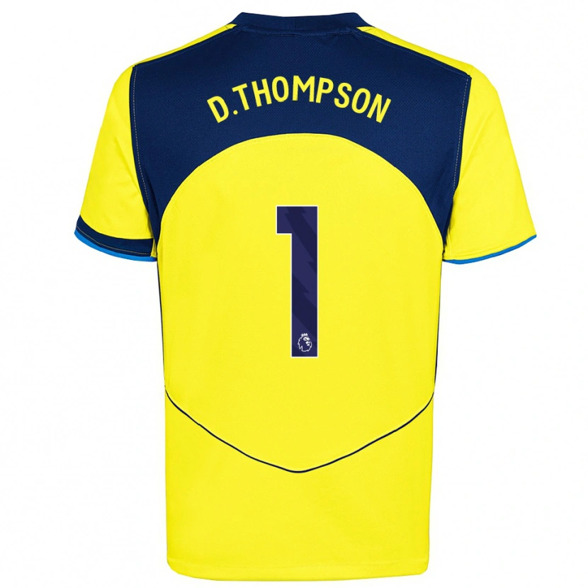 Danxen Barn Dylan Thompson #1 Gul Marinblå Tredjesatsen Matchtröjor 2025/26 Tröjor T-Tröja