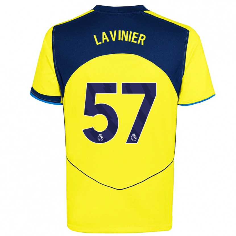 Danxen Barn Marcel Lavinier #57 Gul Marinblå Tredjesatsen Matchtröjor 2025/26 Tröjor T-Tröja