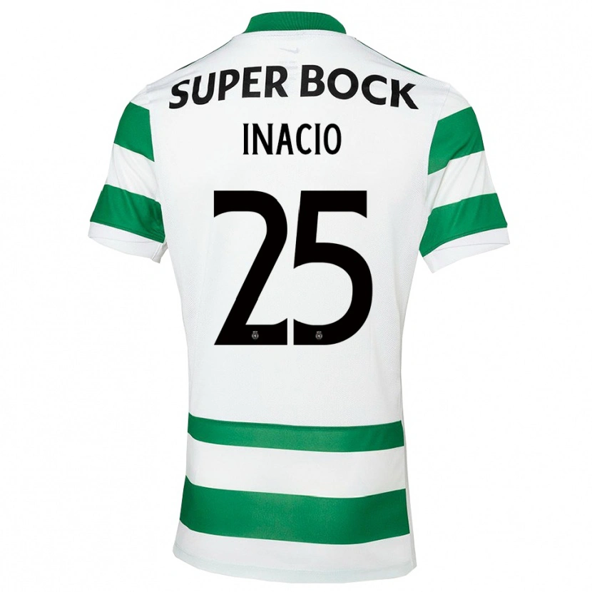 Danxen Män Gonçalo Inácio #25 Grön Vit Hemmatröja Matchtröjor 2025/26 Tröjor T-Tröja