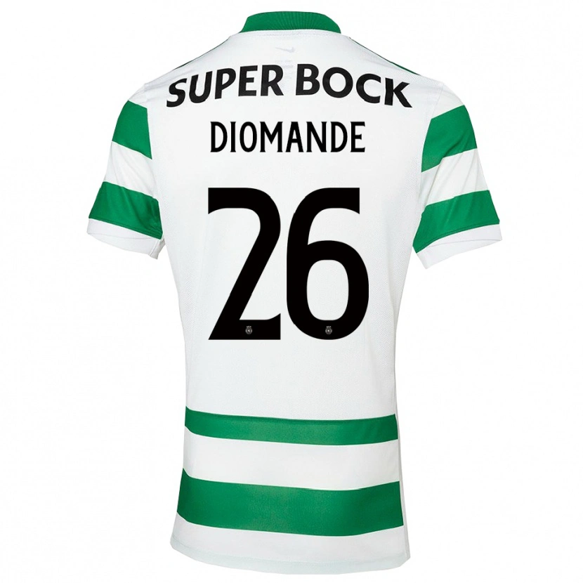 Danxen Män Ousmane Diomande #26 Grön Vit Hemmatröja Matchtröjor 2025/26 Tröjor T-Tröja