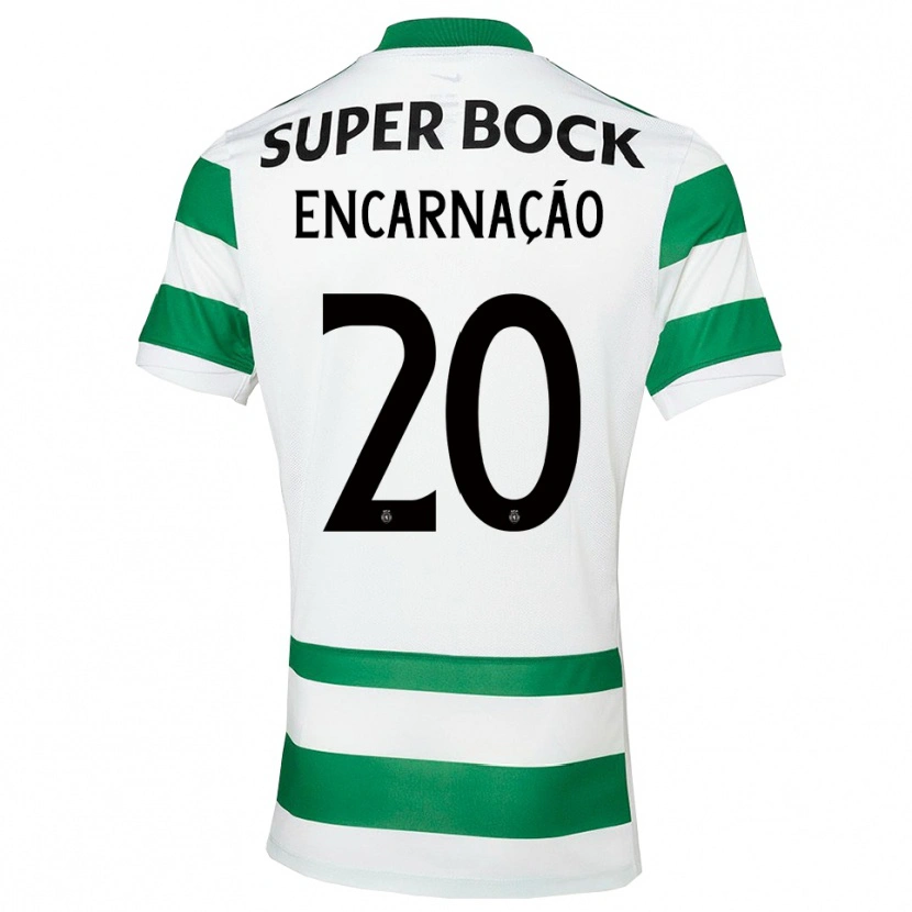 Danxen Män Telma Encarnação #20 Grön Vit Hemmatröja Matchtröjor 2025/26 Tröjor T-Tröja