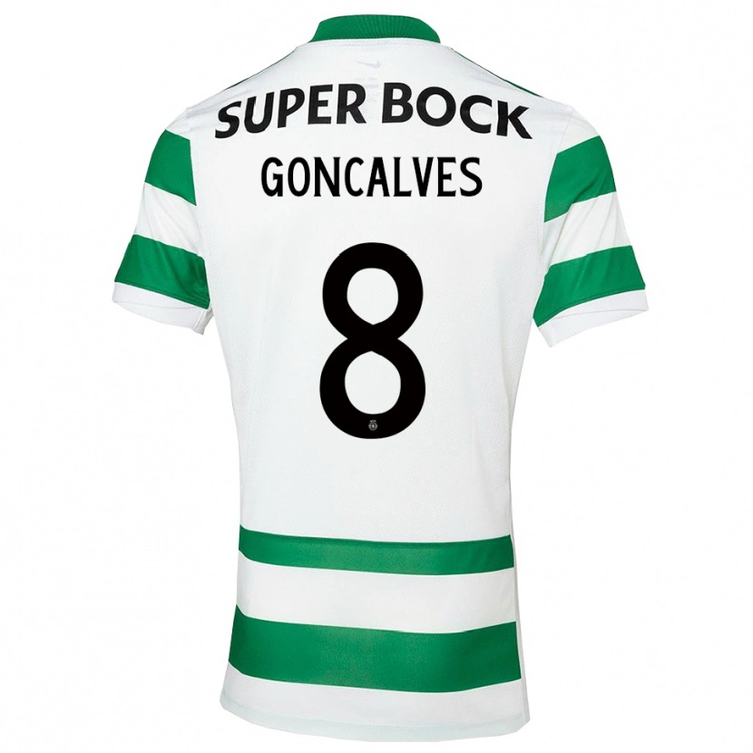 Danxen Män Pedro Gonçalves #8 Grön Vit Hemmatröja Matchtröjor 2025/26 Tröjor T-Tröja