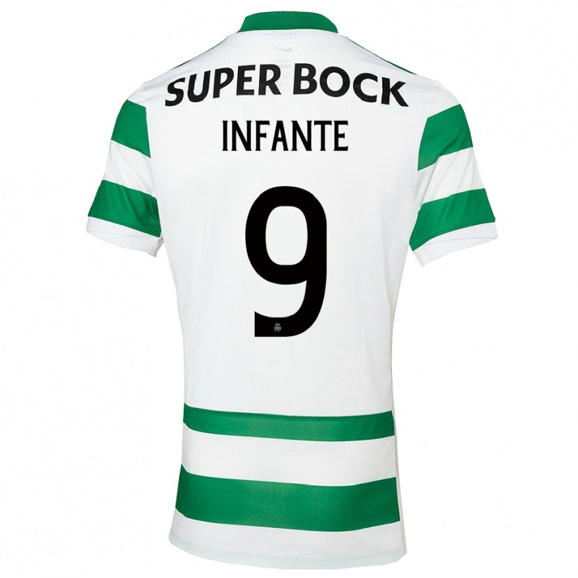 Danxen Män João Infante #9 Grön Vit Hemmatröja Matchtröjor 2025/26 Tröjor T-Tröja