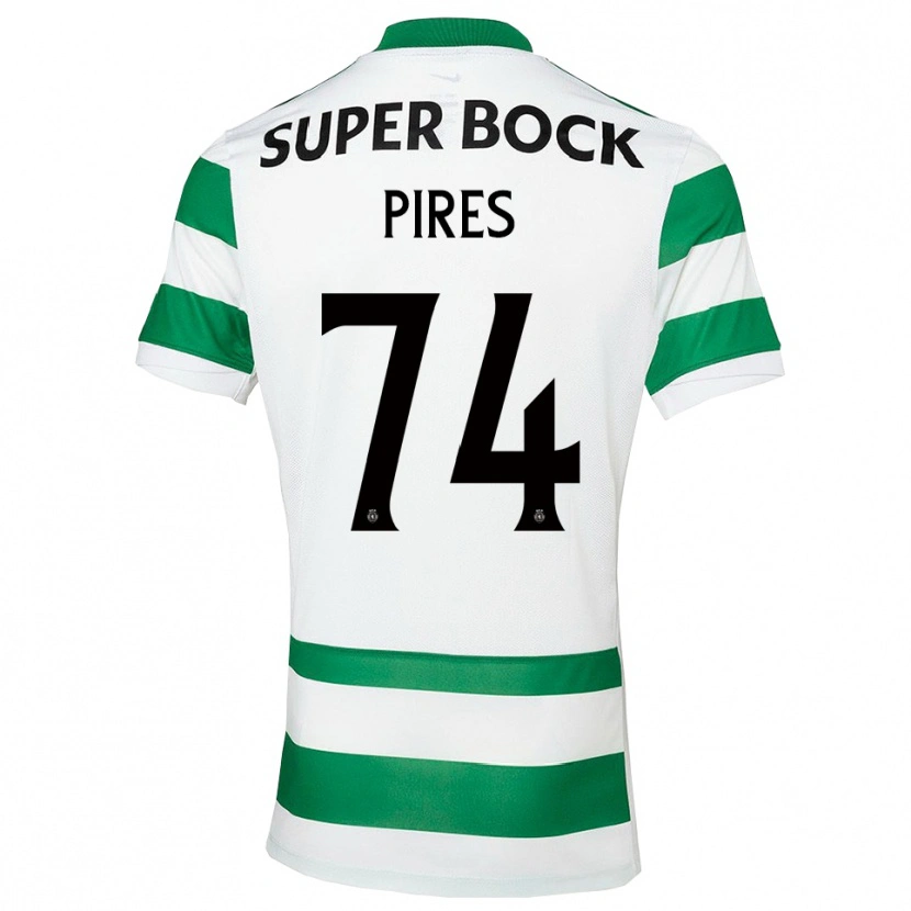 Danxen Män Guilherme Pires #74 Grön Vit Hemmatröja Matchtröjor 2025/26 Tröjor T-Tröja