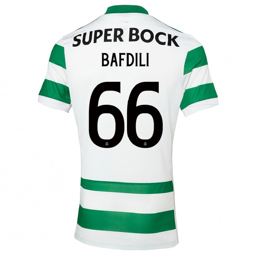 Danxen Män Zaïd Bafdili #66 Grön Vit Hemmatröja Matchtröjor 2025/26 Tröjor T-Tröja