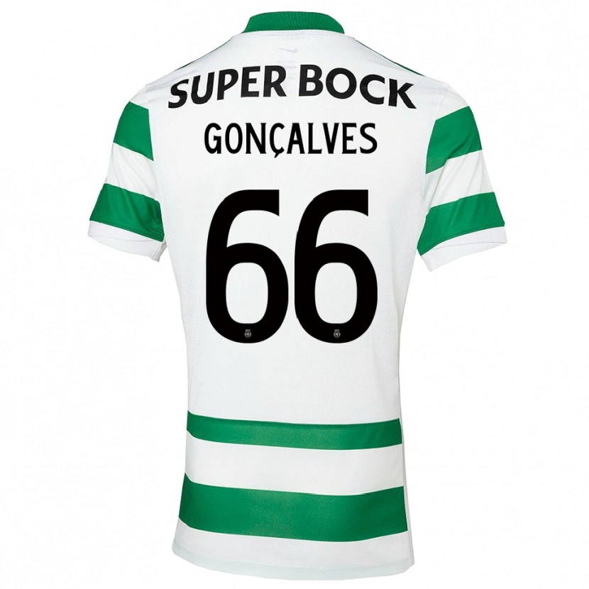 Danxen Män Iara Gonçalves #66 Grön Vit Hemmatröja Matchtröjor 2025/26 Tröjor T-Tröja