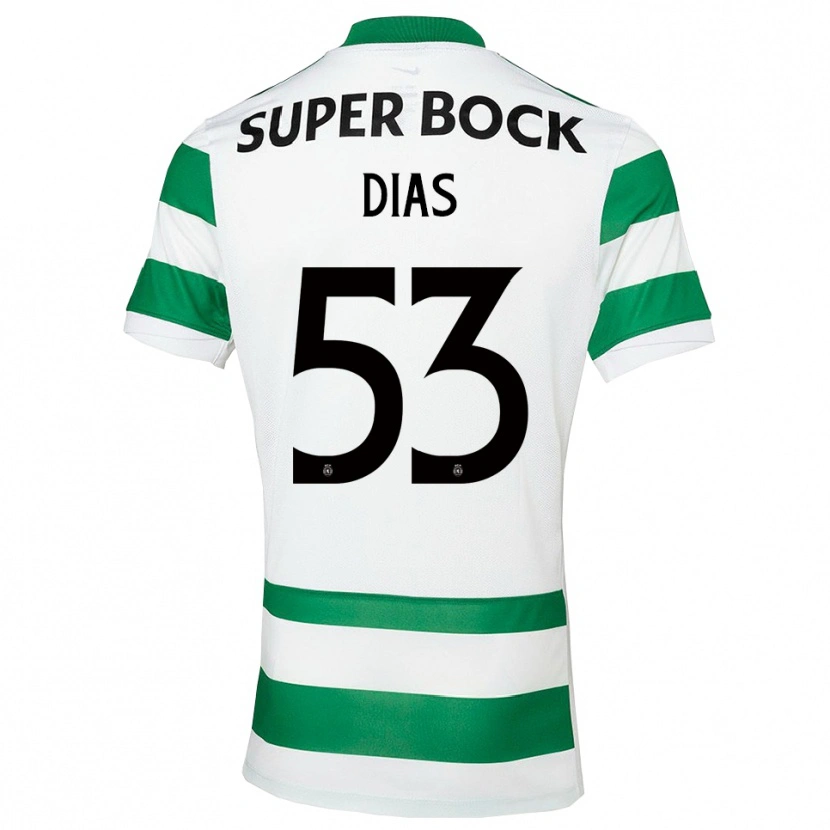 Danxen Män Rodrigo Dias #53 Grön Vit Hemmatröja Matchtröjor 2025/26 Tröjor T-Tröja