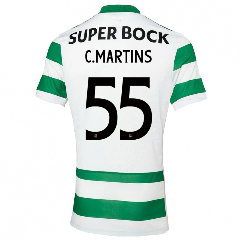 Danxen Män Carolina Martins #55 Grön Vit Hemmatröja Matchtröjor 2025/26 Tröjor T-Tröja