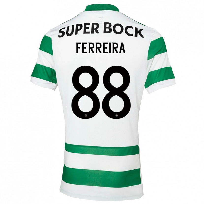 Danxen Män Tiago Ferreira #88 Grön Vit Hemmatröja Matchtröjor 2025/26 Tröjor T-Tröja