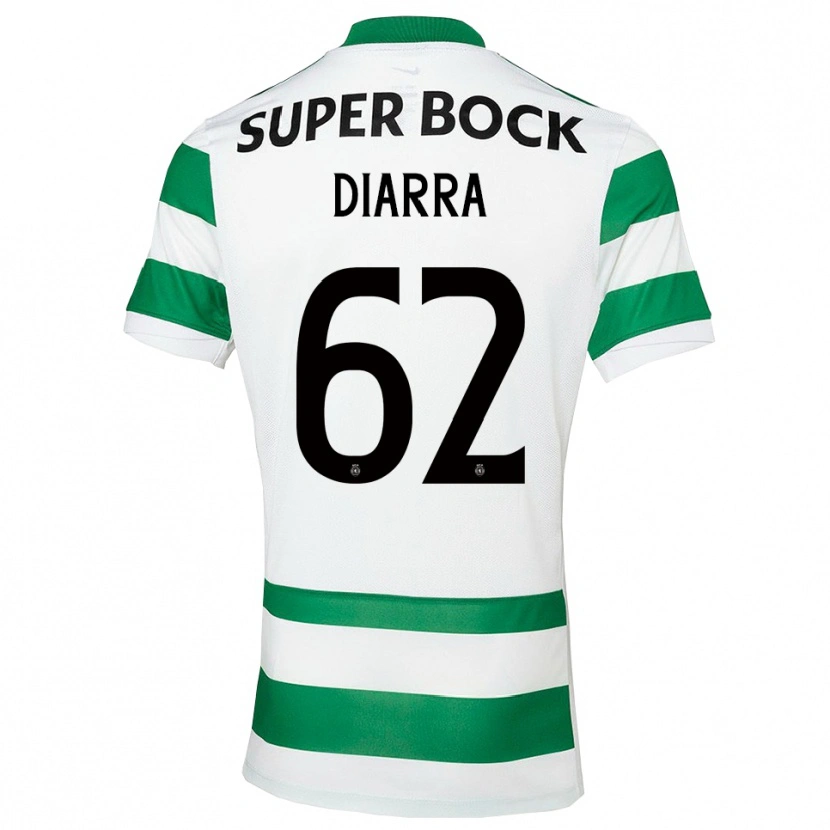 Danxen Män Ibrahim Diarra #62 Grön Vit Hemmatröja Matchtröjor 2025/26 Tröjor T-Tröja