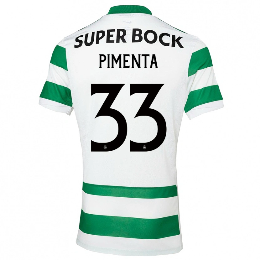 Danxen Män Carolina Pimenta #33 Grön Vit Hemmatröja Matchtröjor 2025/26 Tröjor T-Tröja