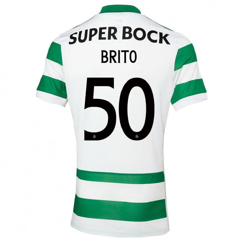 Danxen Män Alexandre Brito #50 Grön Vit Hemmatröja Matchtröjor 2025/26 Tröjor T-Tröja