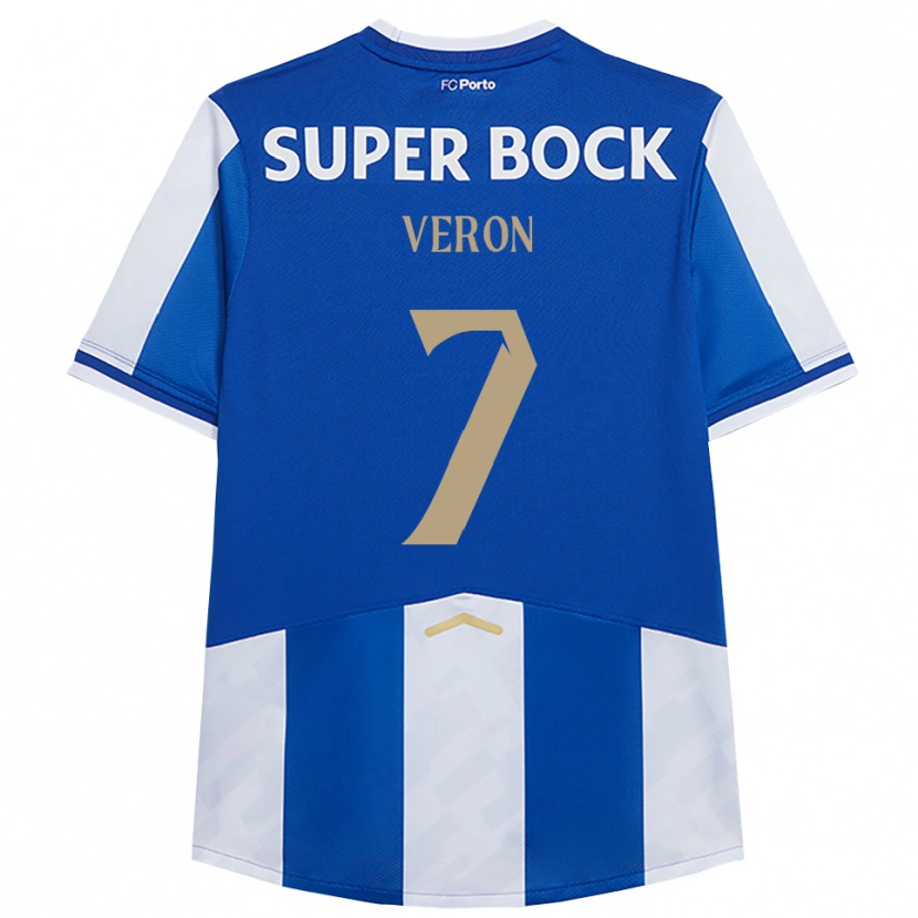 Danxen Män Gabriel Veron #7 Blå Vit Hemmatröja Matchtröjor 2025/26 Tröjor T-Tröja