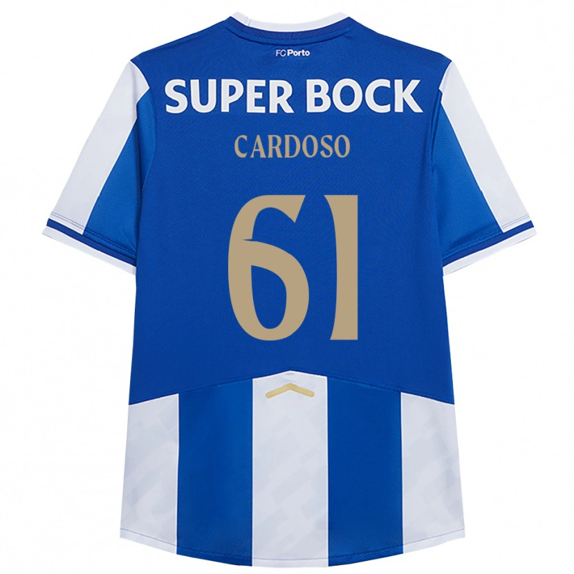Danxen Män Ivan Cardoso #61 Blå Vit Hemmatröja Matchtröjor 2025/26 Tröjor T-Tröja
