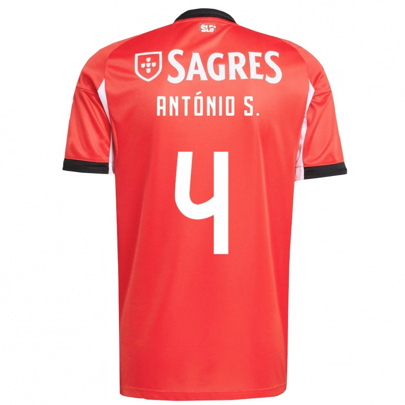 Danxen Män António Silva #4 Röd Vit Hemmatröja Matchtröjor 2025/26 Tröjor T-Tröja