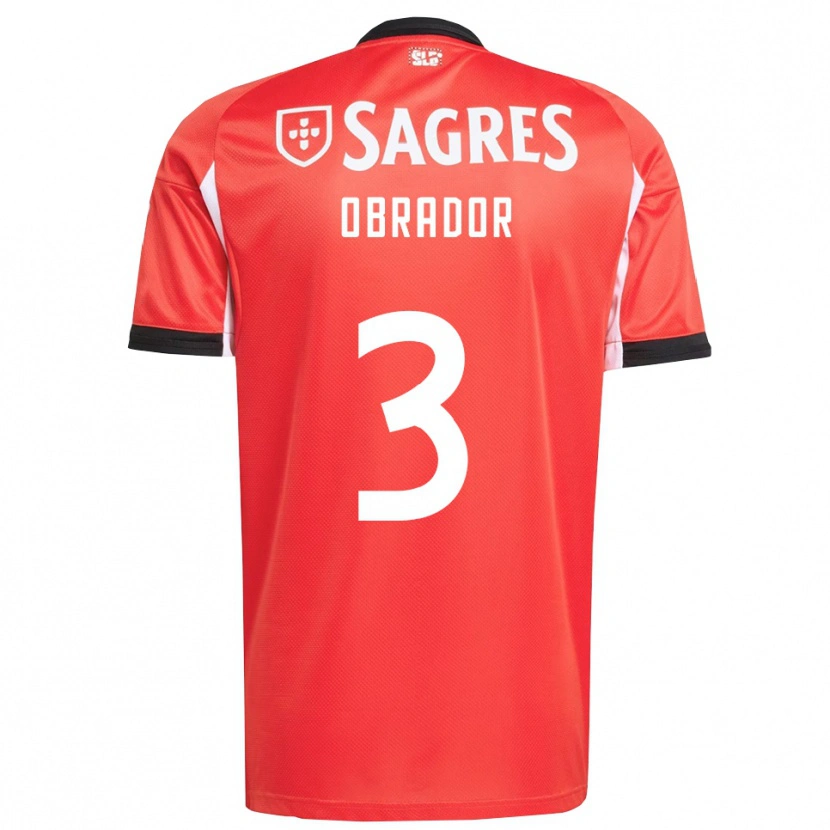 Danxen Män Rafa Obrador #3 Röd Vit Hemmatröja Matchtröjor 2025/26 Tröjor T-Tröja