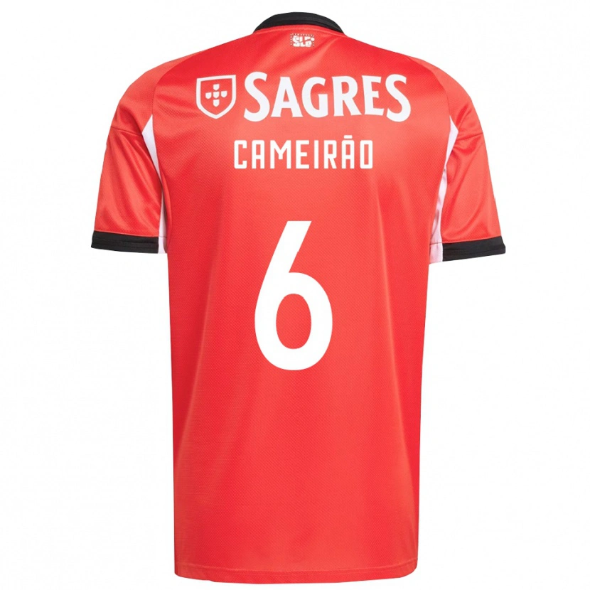 Danxen Män Beatriz Cameirão #6 Röd Vit Hemmatröja Matchtröjor 2025/26 Tröjor T-Tröja