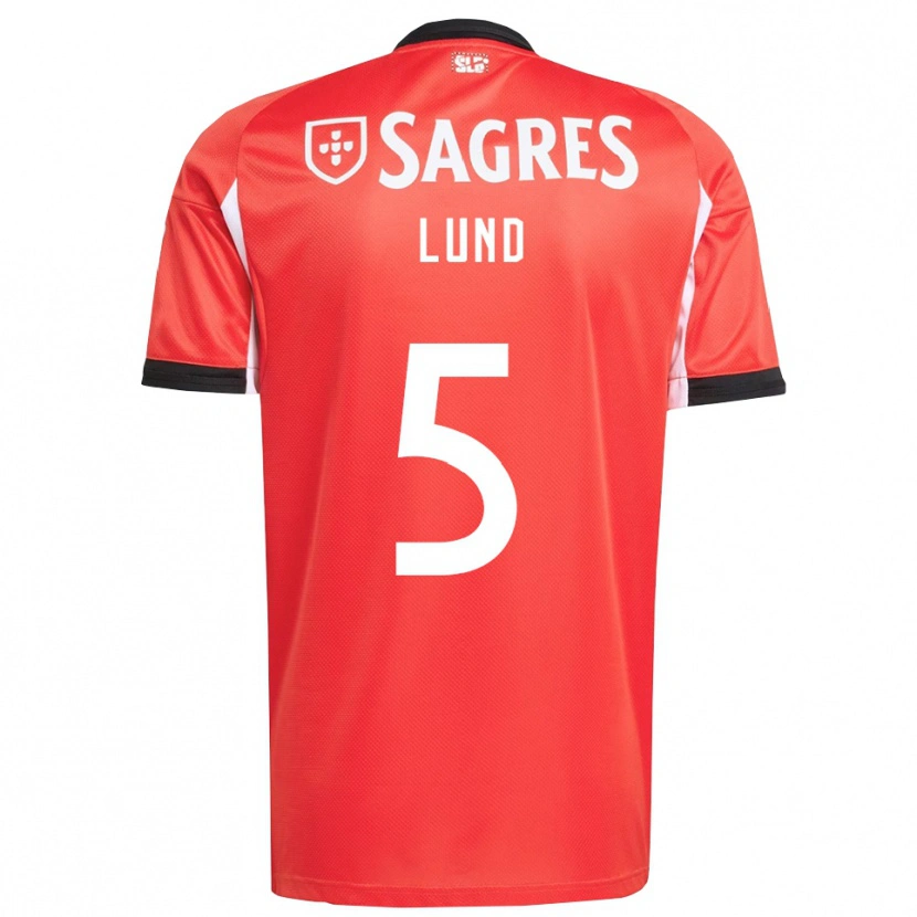 Danxen Män Marit Lund #5 Röd Vit Hemmatröja Matchtröjor 2025/26 Tröjor T-Tröja