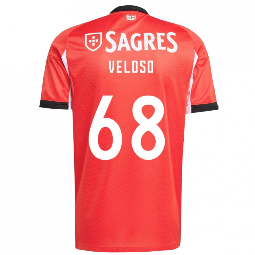 Danxen Män João Veloso #68 Röd Vit Hemmatröja Matchtröjor 2025/26 Tröjor T-Tröja