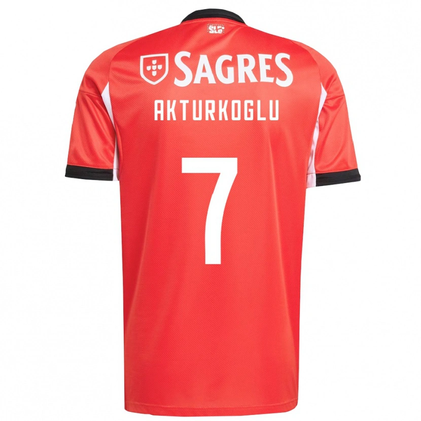Danxen Män Kerem Aktürkoğlu #7 Röd Vit Hemmatröja Matchtröjor 2025/26 Tröjor T-Tröja