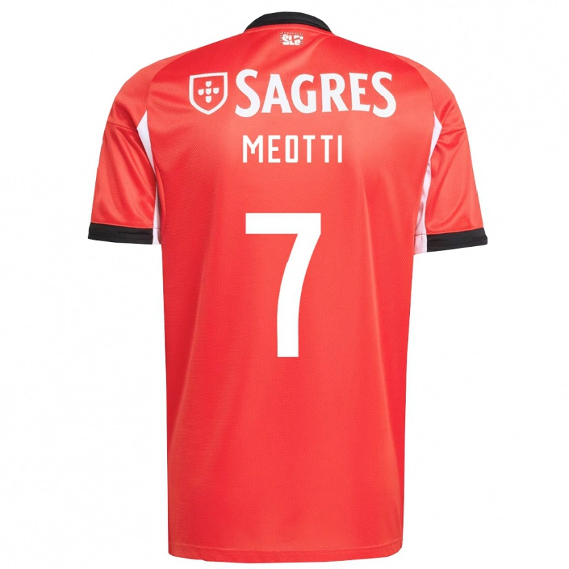 Danxen Män Carlos Meotti #7 Röd Vit Hemmatröja Matchtröjor 2025/26 Tröjor T-Tröja