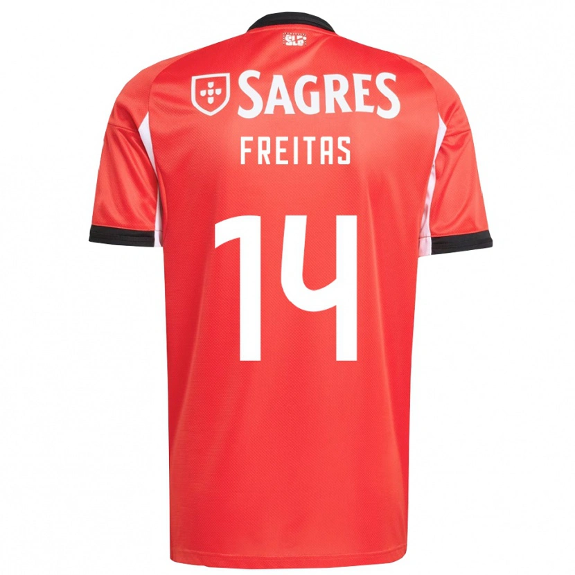 Danxen Män Tiago Freitas #14 Röd Vit Hemmatröja Matchtröjor 2025/26 Tröjor T-Tröja