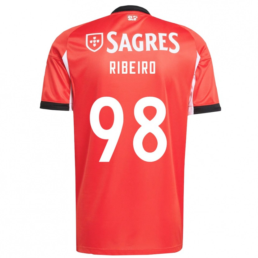 Danxen Män Ricardo Ribeiro #98 Röd Vit Hemmatröja Matchtröjor 2025/26 Tröjor T-Tröja