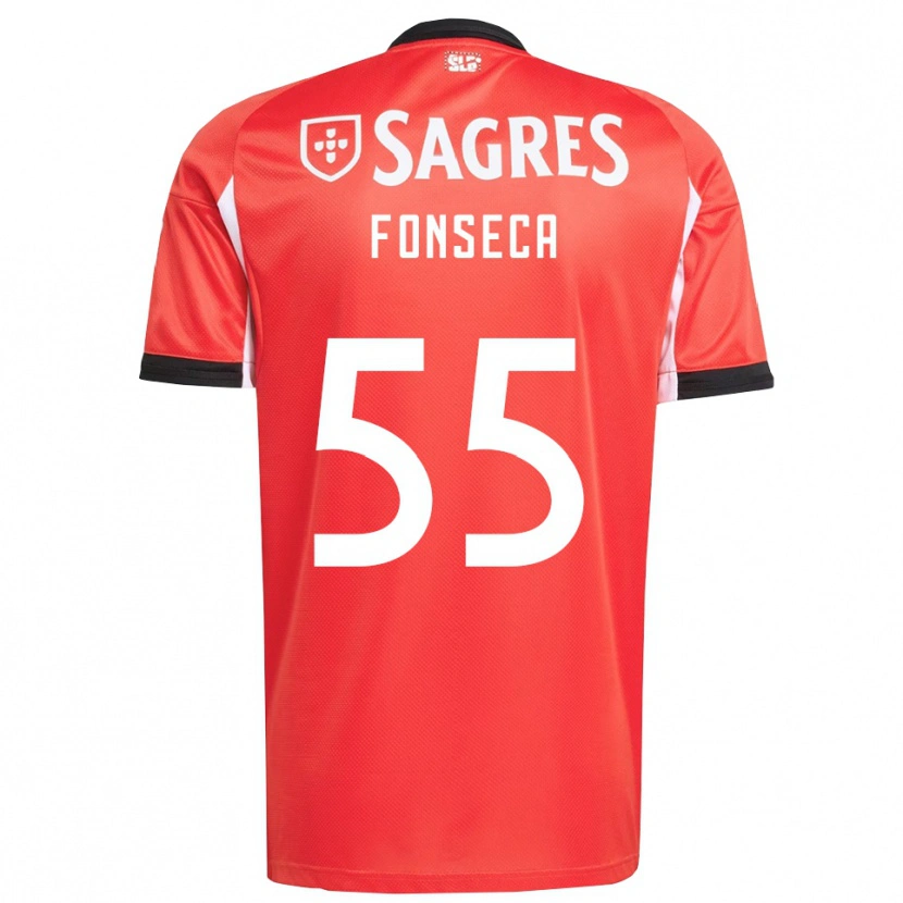 Danxen Män João Fonseca #55 Röd Vit Hemmatröja Matchtröjor 2025/26 Tröjor T-Tröja