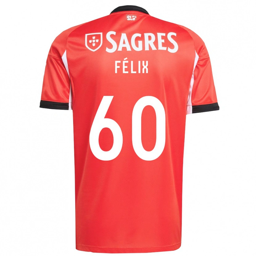 Danxen Män Nuno Félix #60 Röd Vit Hemmatröja Matchtröjor 2025/26 Tröjor T-Tröja
