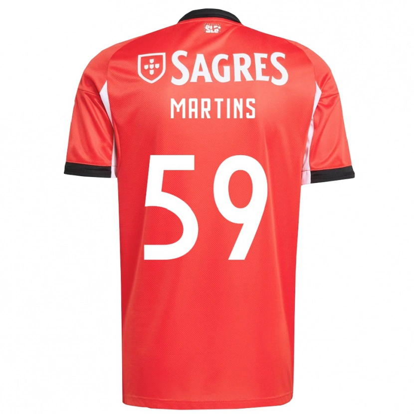 Danxen Män Leandro Martins #59 Röd Vit Hemmatröja Matchtröjor 2025/26 Tröjor T-Tröja