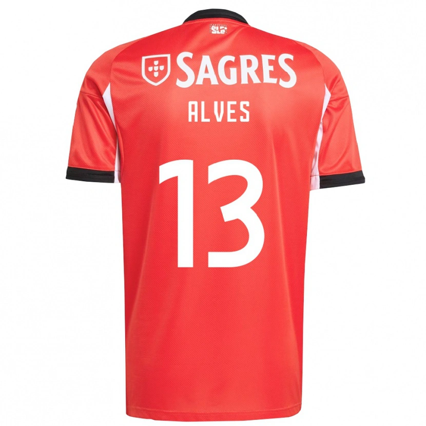 Danxen Män Lúcia Alves #13 Röd Vit Hemmatröja Matchtröjor 2025/26 Tröjor T-Tröja