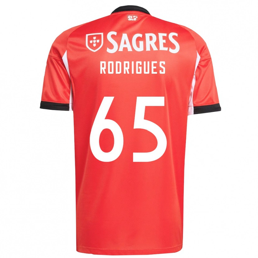 Danxen Män Rafael Rodrigues #65 Röd Vit Hemmatröja Matchtröjor 2025/26 Tröjor T-Tröja