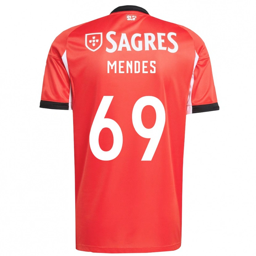 Danxen Män Vladimir Mendes #69 Röd Vit Hemmatröja Matchtröjor 2025/26 Tröjor T-Tröja