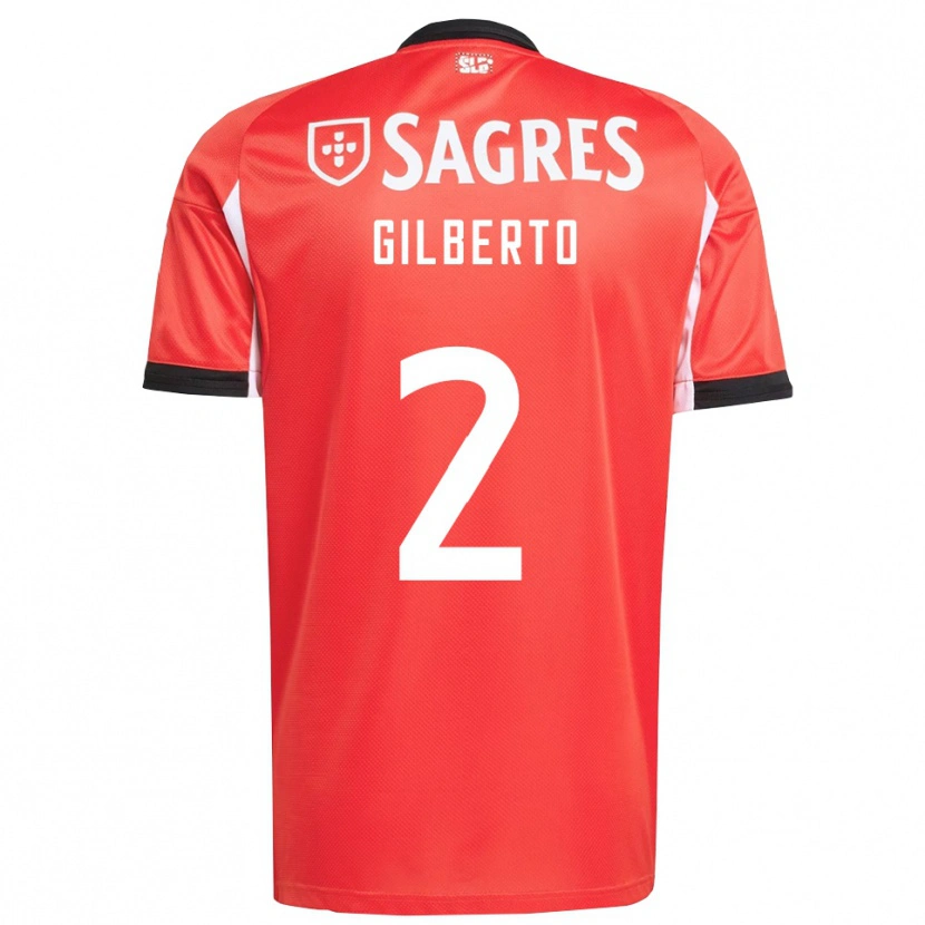 Danxen Män Gilberto #2 Röd Vit Hemmatröja Matchtröjor 2025/26 Tröjor T-Tröja