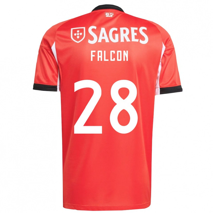 Danxen Män Andrea Falcón #28 Röd Vit Hemmatröja Matchtröjor 2025/26 Tröjor T-Tröja