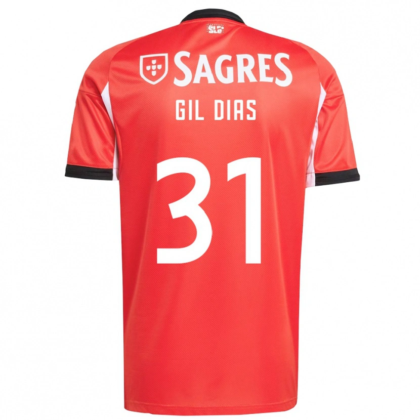 Danxen Män Gil Dias #31 Röd Vit Hemmatröja Matchtröjor 2025/26 Tröjor T-Tröja