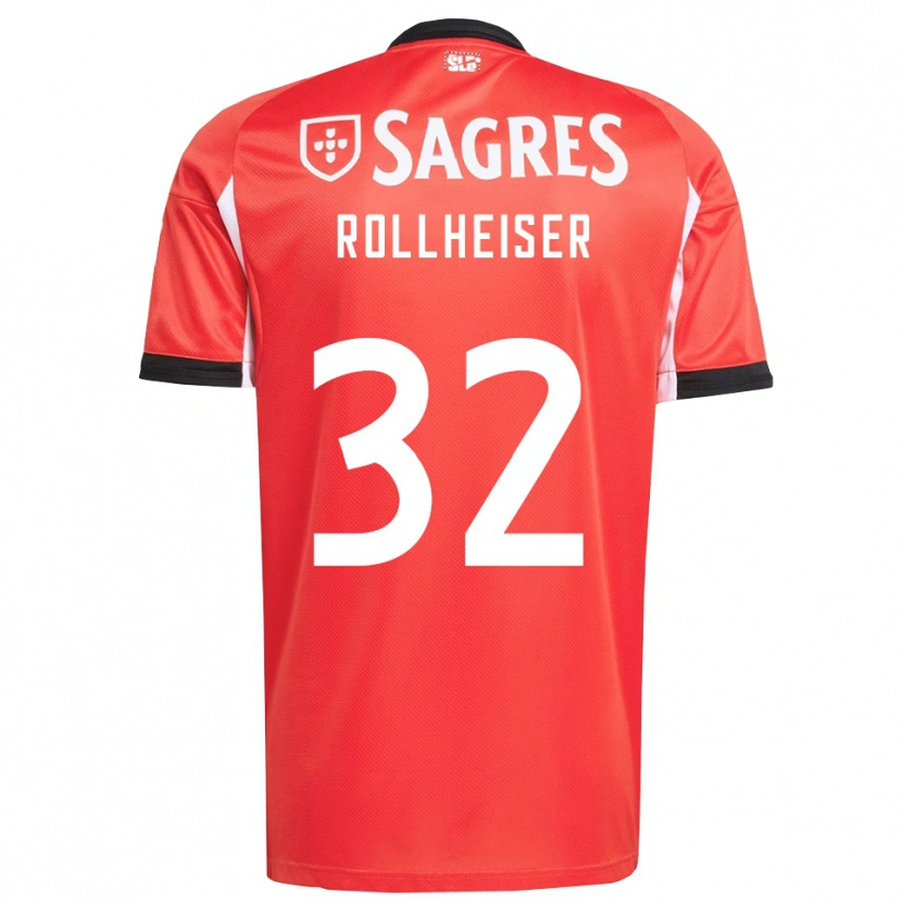 Danxen Män Benjamín Rollheiser #32 Röd Vit Hemmatröja Matchtröjor 2025/26 Tröjor T-Tröja