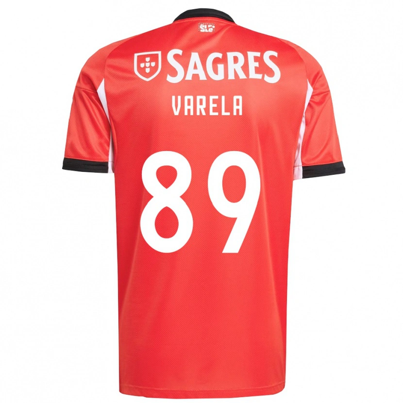 Danxen Män Gustavo Varela #89 Röd Vit Hemmatröja Matchtröjor 2025/26 Tröjor T-Tröja