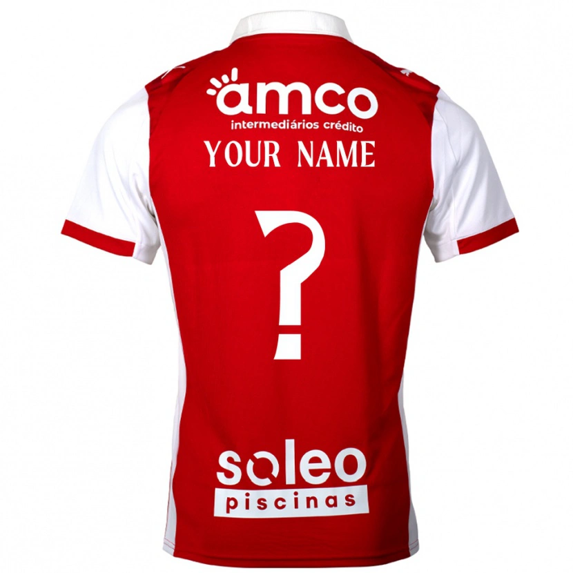 Danxen Män Ditt Namn #0 Röd Vit Hemmatröja Matchtröjor 2025/26 Tröjor T-Tröja