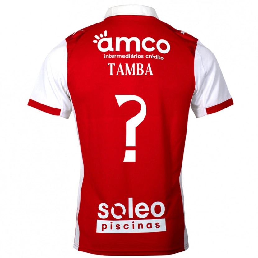 Danxen Män Fabrice Tamba #0 Röd Vit Hemmatröja Matchtröjor 2025/26 Tröjor T-Tröja